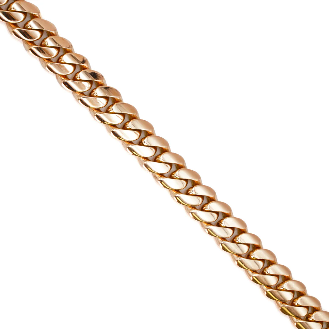 18K Rose Gold Cuban Link Chains - Image 4