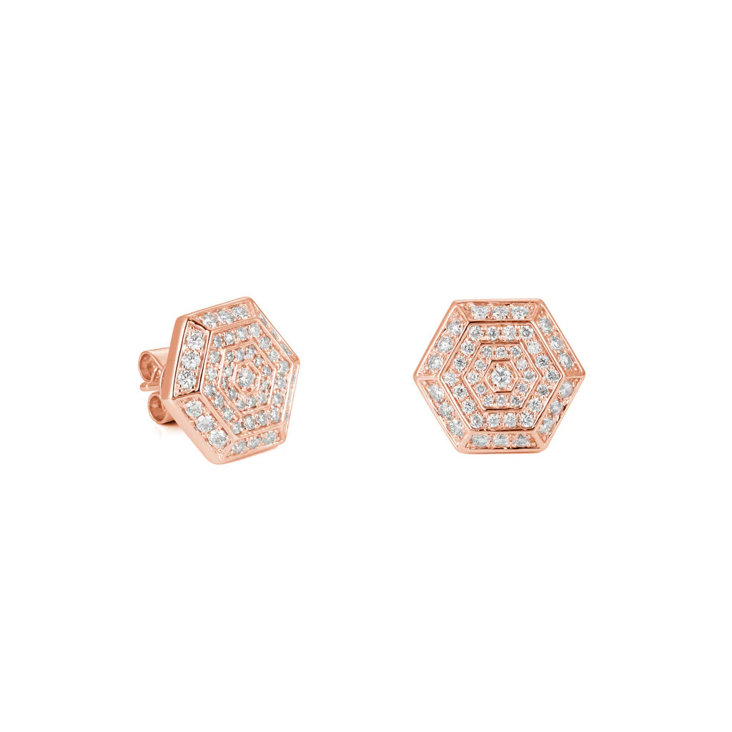 Aurora Hexagonale Diamond Earrings - Image 3