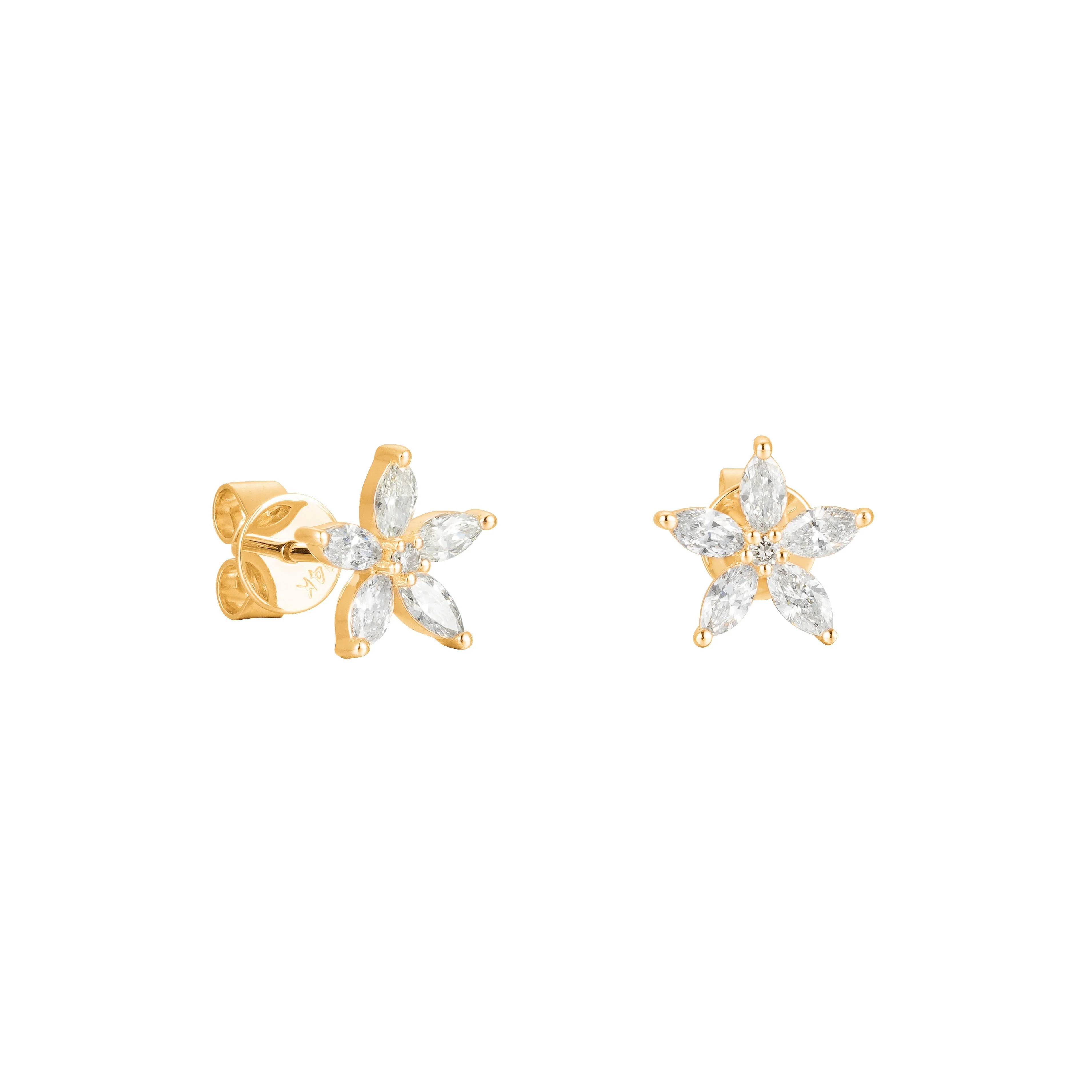 Marquise Star Diamond Earrings