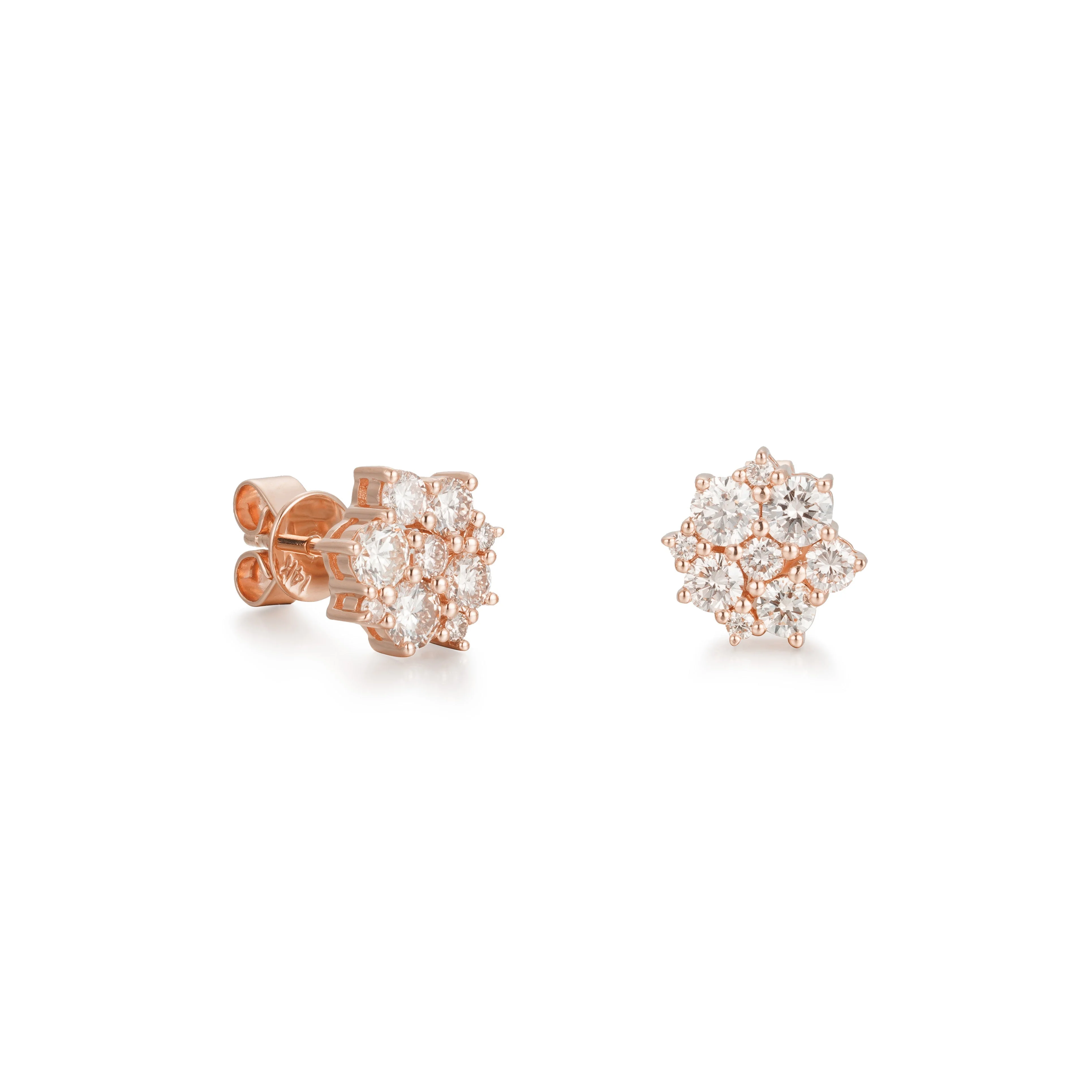 Dancing Petals Diamond Studs - Image 3