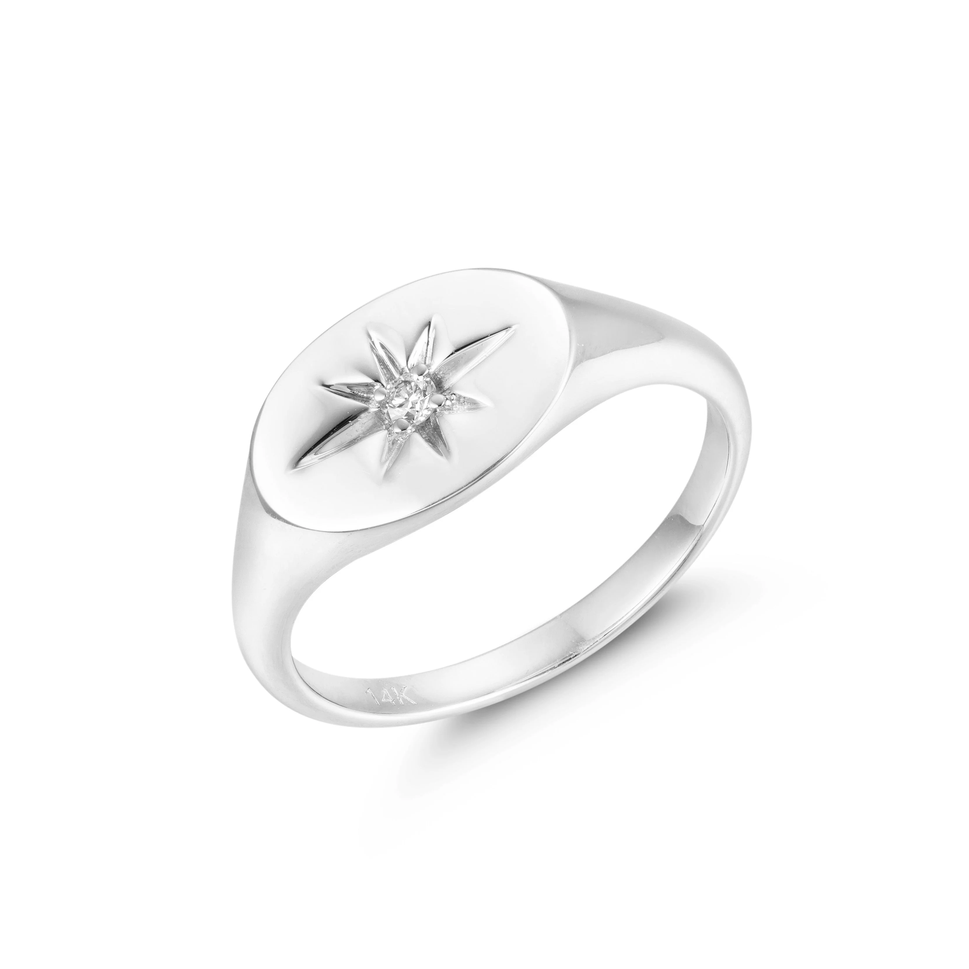 Stellar Gold Signet Ring - Image 2