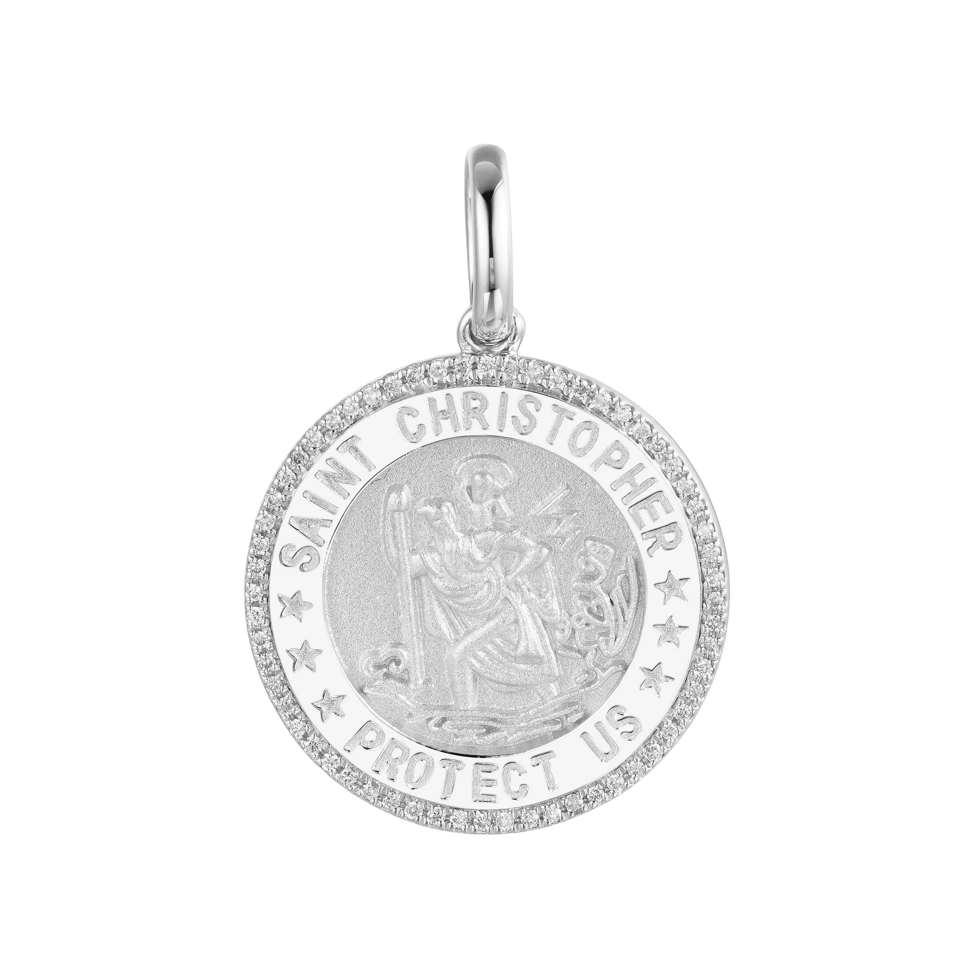 Saint Christopher's Protection Diamond Pendant - Image 2